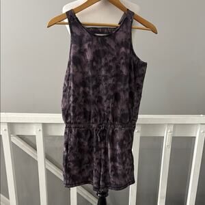 All in Motion Girls' Gray Marble Print Sleeveless Shorts Romper Size XL / 14-16